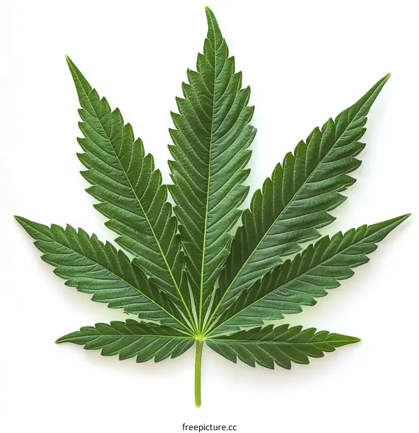Close-up Image of Cannabis Leaf