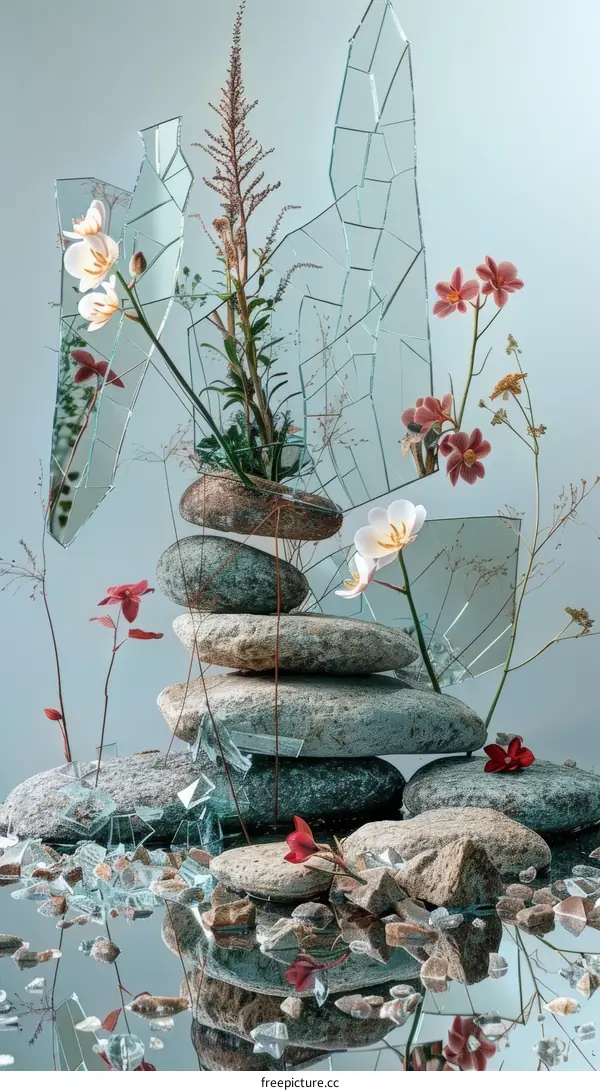 Stones & Flowers: A Still Life Exploration