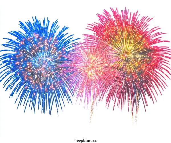 Colorful Fireworks Display in Celebration
