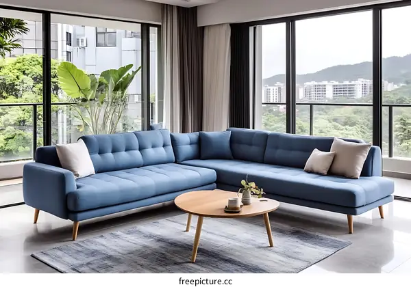 Modern L-shaped Sofa in a Stylish Living Room