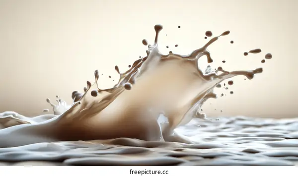 Milk Splash Abstract Illustration