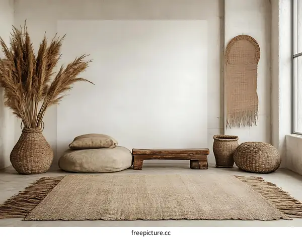 Bohemian Style Interior Design Minimalist Living Room