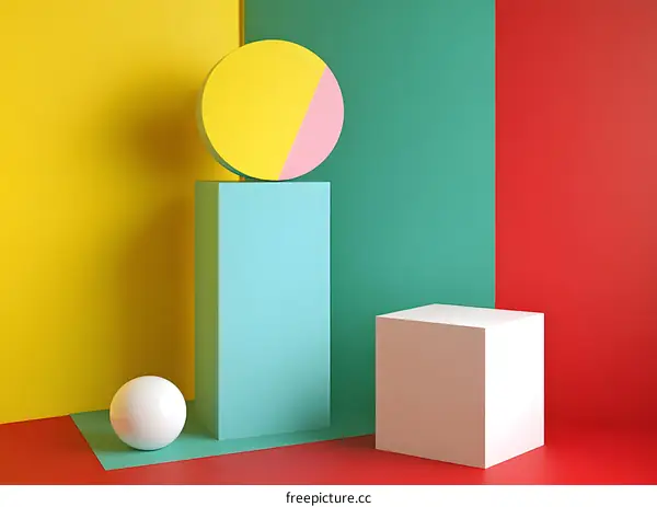 Minimalist Abstract Geometric Shapes Background