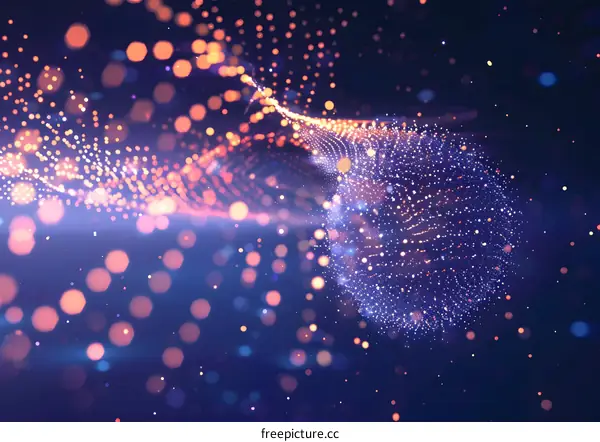 Abstract Background with Glowing Lights