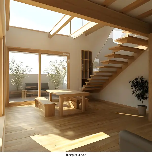 Modern Minimalist Home Interior Design With Wooden Floor