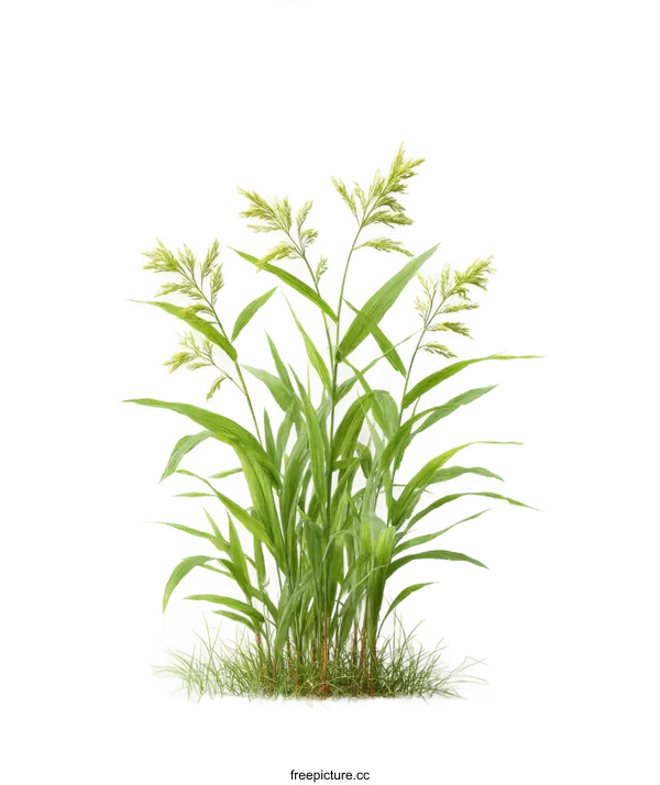 [Transparent Background PNG]Green Grass Clusters Against White Background