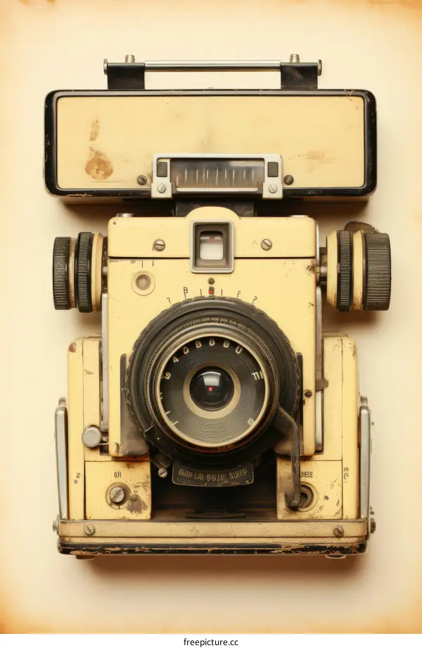 Vintage Folding Camera Closeup