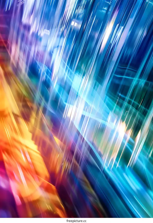 Abstract Colorful Light Streaks Background