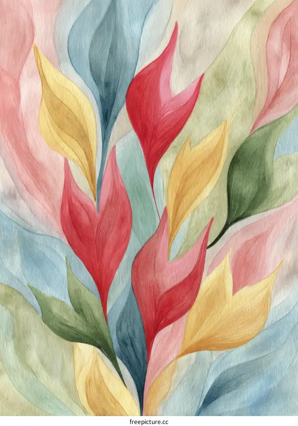 Abstract Watercolor Floral Design