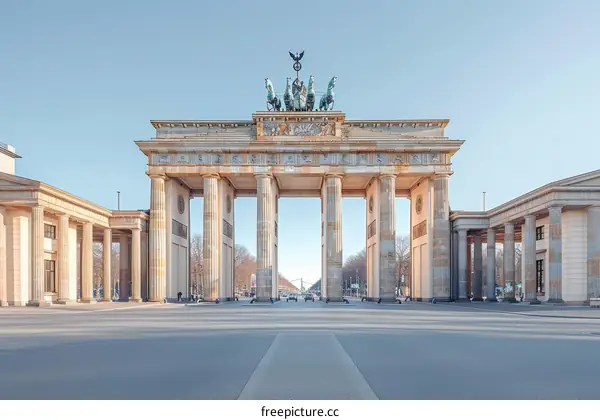 The Brandenburg Gate, a famous landmark in Berlin, Germany