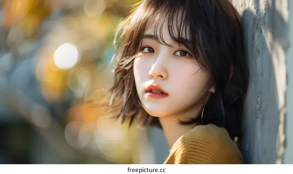 Close Up Portrait of a Young Asian Woman