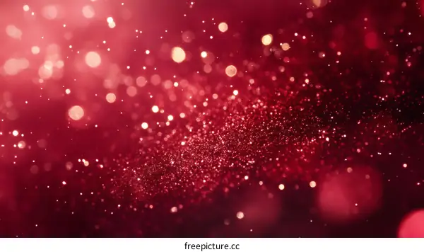 Red Glitter Background with Bokeh Effects