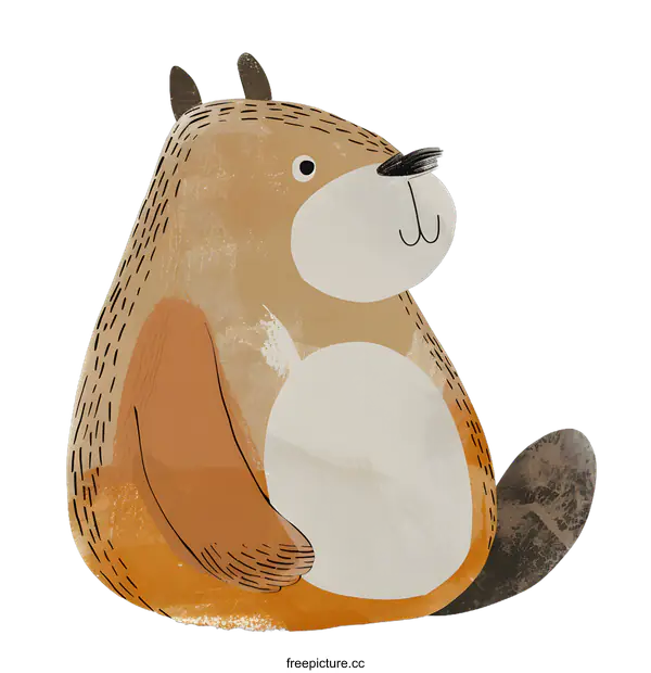 [Transparent Background PNG]Cute Brown Bear Illustration