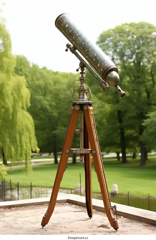 Brass Telescope on Tripod