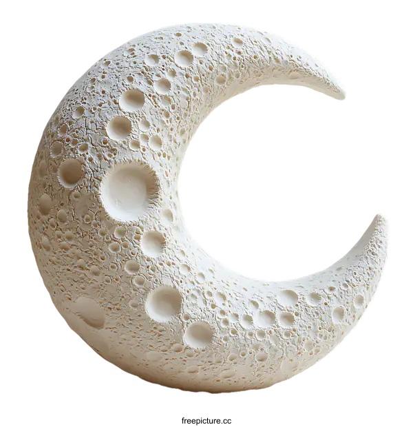 [Transparent Background PNG]Decorative Crescent Moon Sculpture