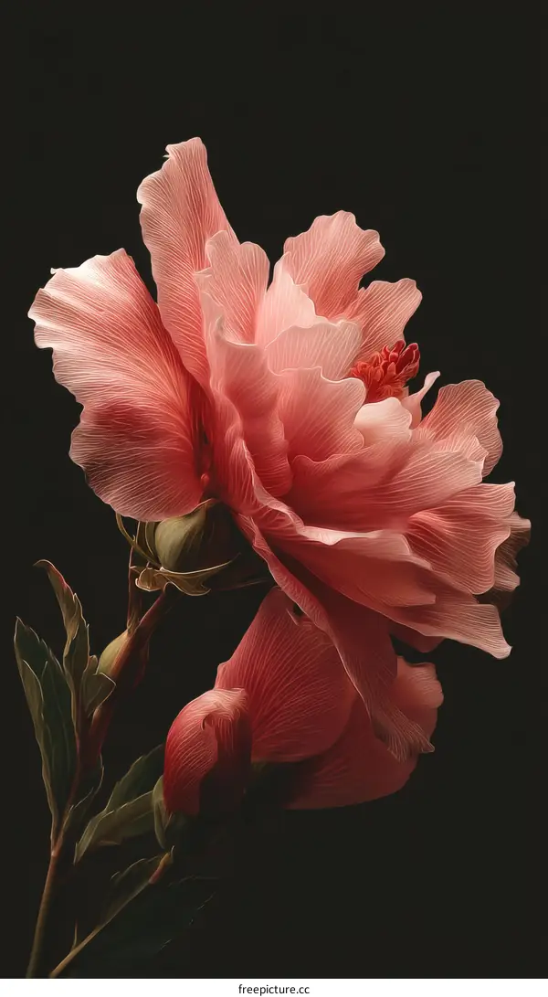Delicate Pink Flower Close-up Art