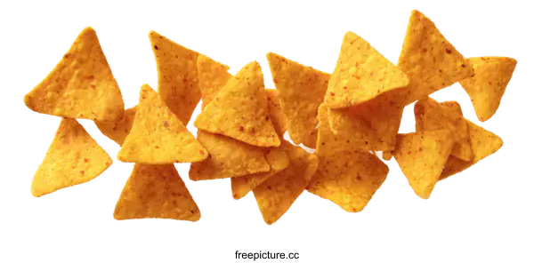 [Transparent Background PNG]Delicious Triangle Tortilla Chips