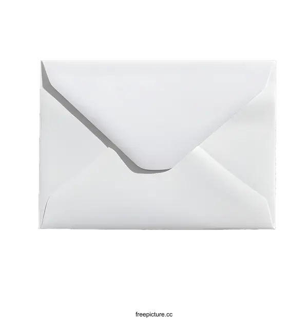 [Transparent Background PNG]Blank White Envelope Illustration
