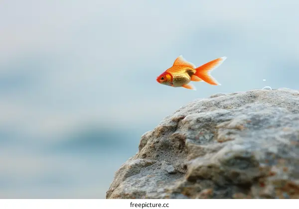 goldfish jumping out of water