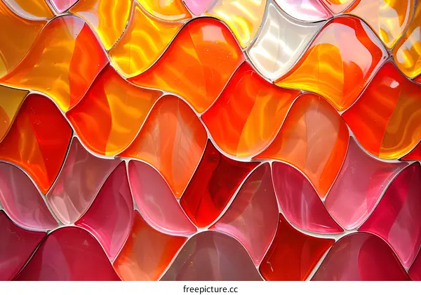 Red and orange stained glass texture