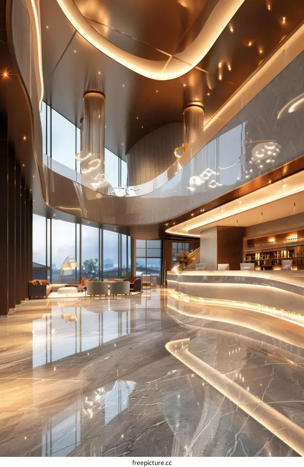 Luxurious Modern Hotel Lobby Interior Design