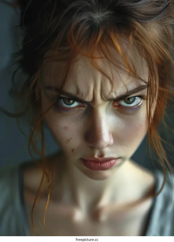 Close Up Portrait of a Caucasian Woman