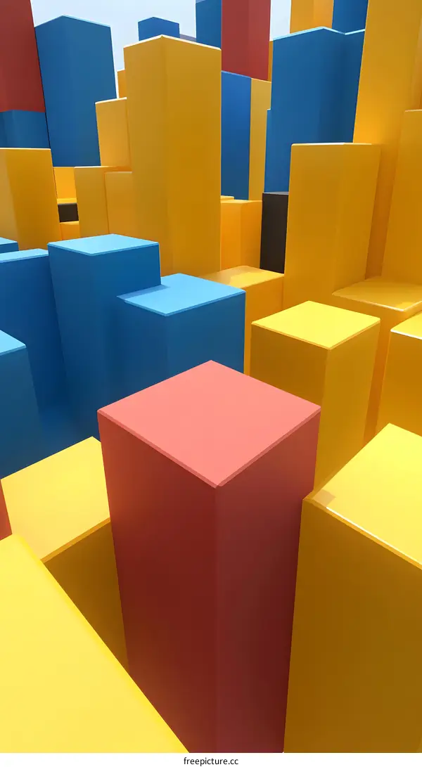 Abstract Geometric Shapes Background Colorful Pattern