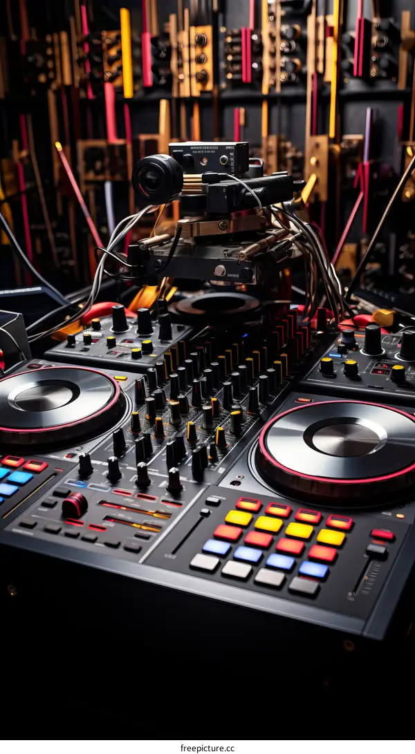 Professional DJ Mixer with Camera