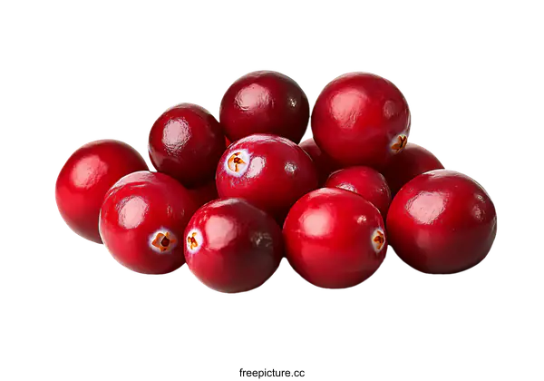 [Transparent Background PNG]Close Up of Fresh Cranberries