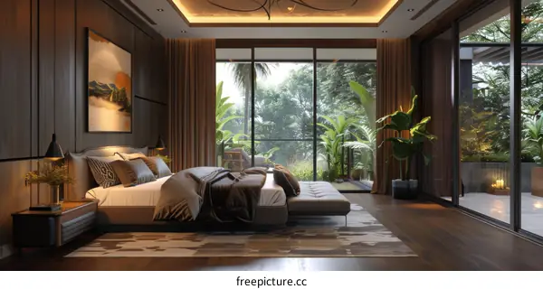Modern Tropical Bedroom Interior Design