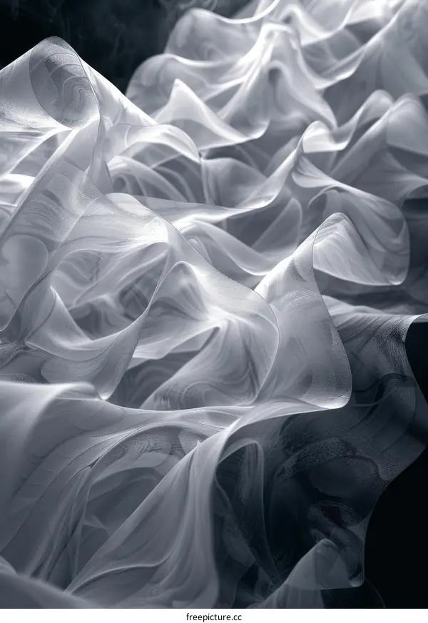 Elegant Flowing Fabric Design Close-up