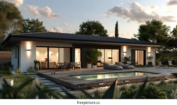 Luxury Modern Villa with Swimming Pool and Terrace