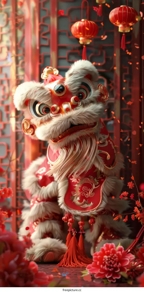 Captivating Lion Dance Performance: Embodying Chinese Traditions