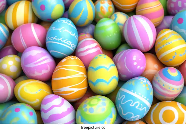 Colorful Easter Eggs Illustration