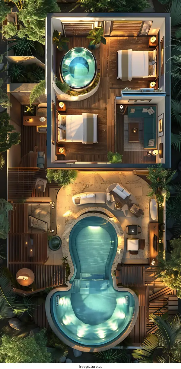 Luxury Pool Villa Overlooking Tropical Rainforest