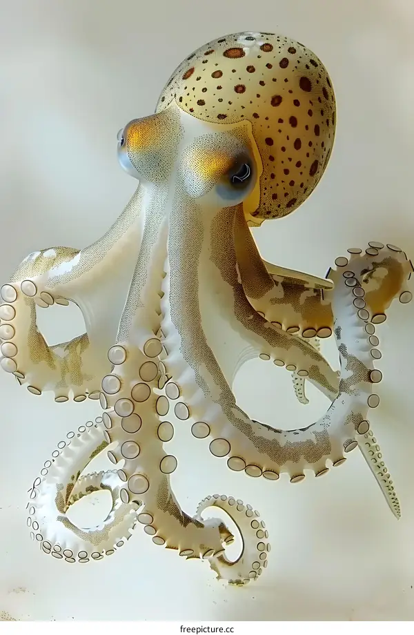 A beautiful close up of an octopus