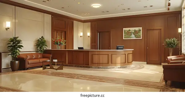 Elegant Hotel Lobby Interior Design