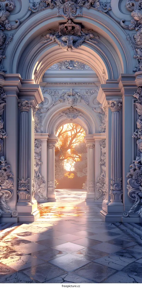 A Baroque style arcade