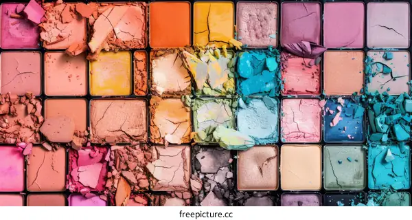 Colorful Shattered Eyeshadow Palette