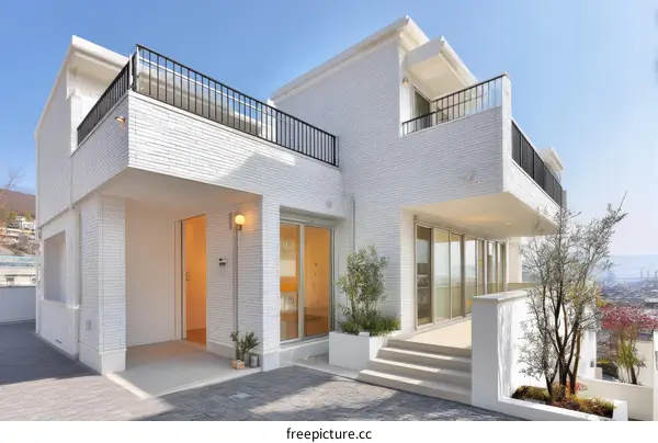 Modern White House Exterior Design