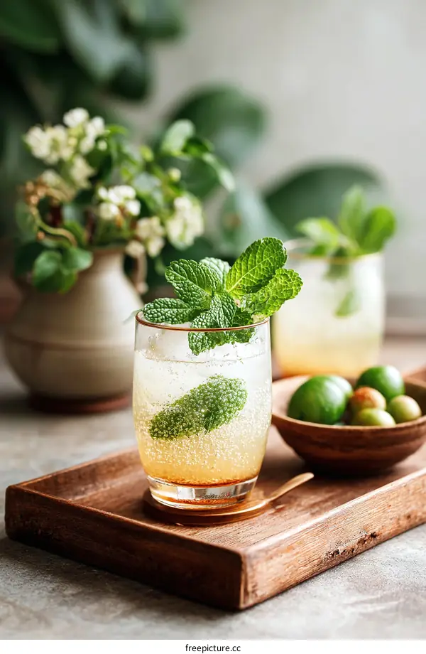 Refreshing Summer Mint and Lime Drink