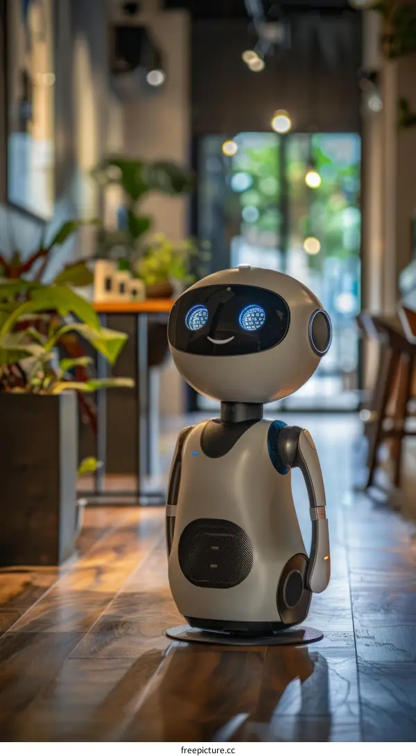 Futuristic Robot in a Modern Setting