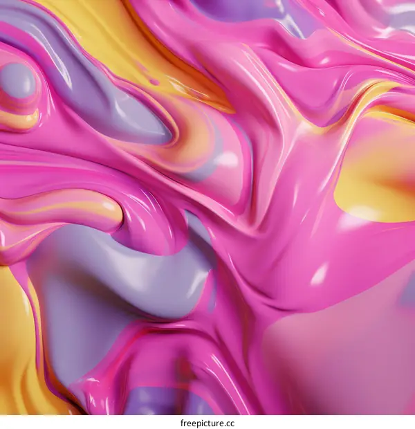 Colorful 3D rendering of a surface with smooth folds