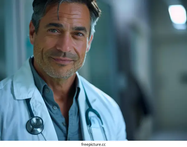 Portrait of a male doctor smiling