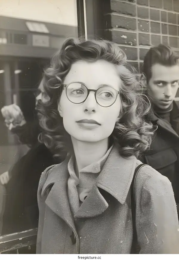 portrait of a young woman in the 1940s
