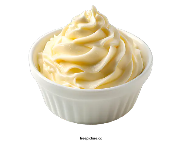 [Transparent Background PNG]Bowl of Whipped Butter