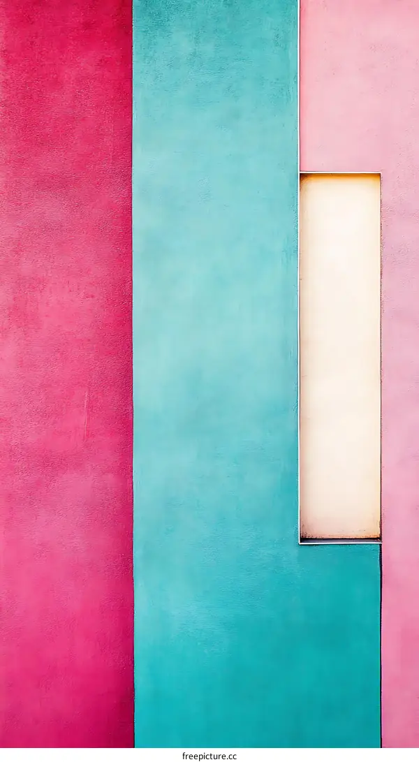 Abstract Wall With Colorful Geometric Shapes