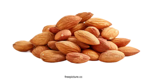 [Transparent Background PNG]Close Up Pile of Almonds