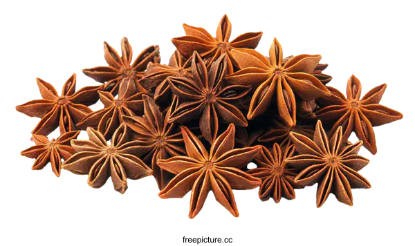 [Transparent Background PNG]Star Anise Spices Close-up
