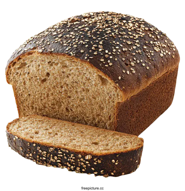 [Transparent Background PNG]Sliced Whole Grain Bread with Seeds